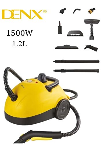 Denx DX2914 Powerful Multi-Purpose Steam Cleaner – 1500W High Performance, 3.5 Bar Steam Pressure,