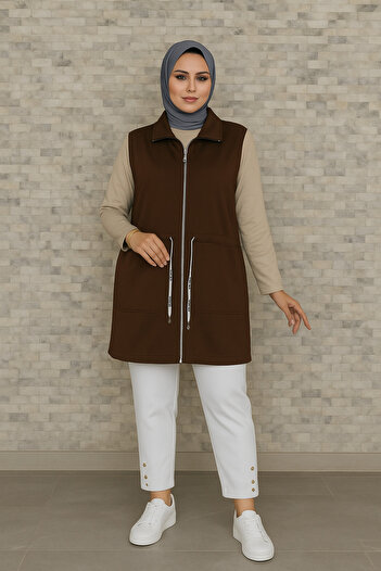 sarıdağ Modal Vest Is a Modest Vest Jacket.