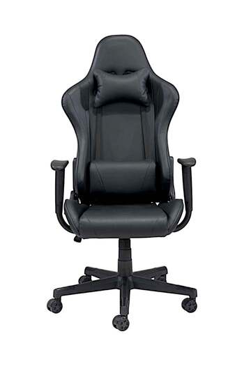 Sabir and Bros Furniture LLC SBF Faux Leather Office Chair, Reclining Backrest 180°, Gaming Chair, Adjustable Height, Black