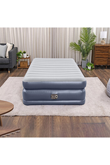 TSUMAB Bestway Tritech Queen Air Bed with Built-In Electric Pump – Durable Inflatable Mattress for Home