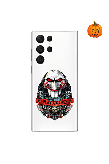 PPKin Dali Design Samsung Galaxy S22 Ultra Compatible Transparent Case Horror 7 Design
