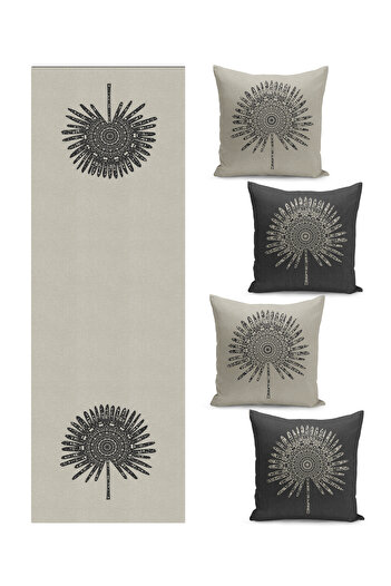 Filamente Special Design Quartet Cushion Cover and Runner Set - Ethnic Patterned