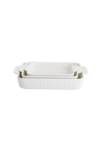 Mirolex Ceramic Baking Tray Set 3 Piece