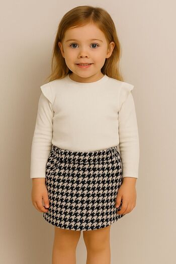 UESKİDS Baby Black Hawk Skirt and Blouse Set