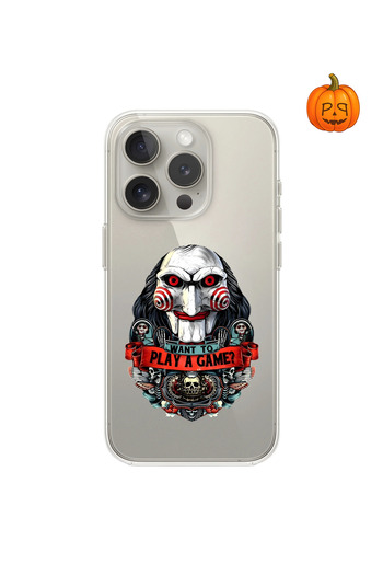PPKin Dali Design iPhone 16 Pro Max Compatible Transparent Case Horror 7 Design