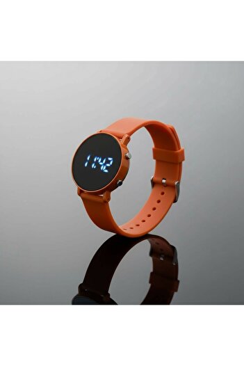 Eyiser Store Unisex Orange Led Silicone Cord Wristwatch – Analog Controlled, Special Gift Boxed Model