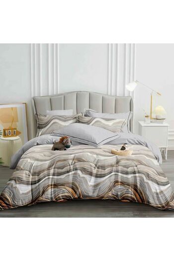 Pucioasa Double bed linen – 6 pieces, Fashion Casa, reversible model (two-sided)
