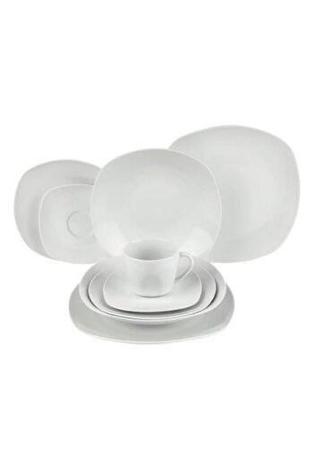OEM Table Service for 6 People, 30 Pieces, Ernesto, White, Rectangular