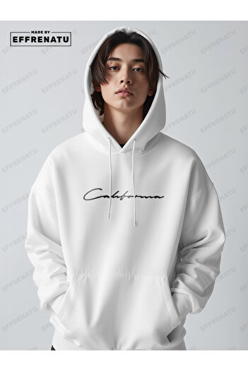 EFFRENATU Tracksuit Set Sweatshirt Jogger - Black-Gray Printed Oversize Hooded Hoodie