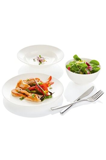 OEM Table Service for 6 People, 18 Pieces, Ernesto, White