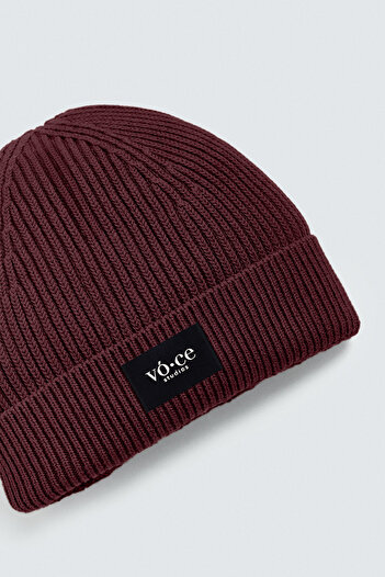 voce studios Burgundy Knitted Beanie