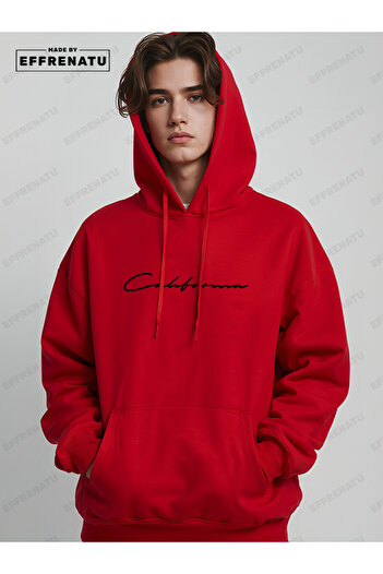 EFFRENATU Tracksuit Set Sweatshirt Jogger - Black-Gray Printed Oversize Hooded Hoodie