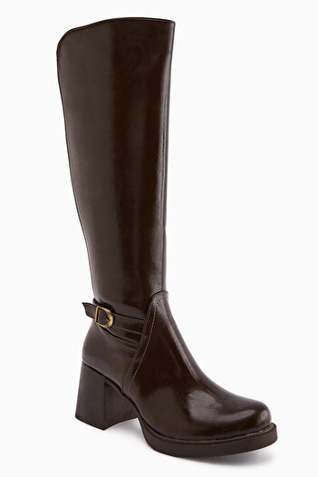 Limoya Gerti Brown Heeled Women's Boots