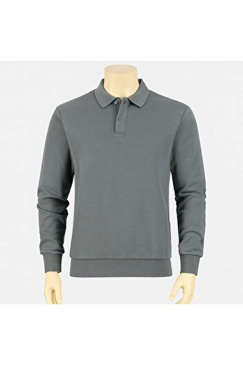TRİP Men's Polo Neck Long Sleeve Sweatshirt