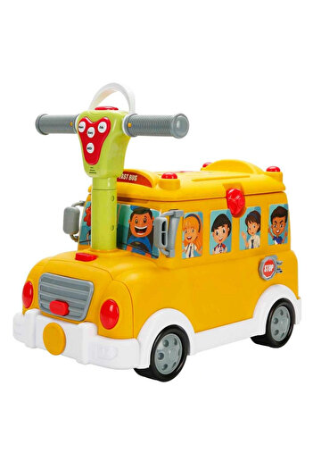 TOYFEST Little Chef 2in1 School Bus Shop Play Set with Sound and Light 34 Pieces