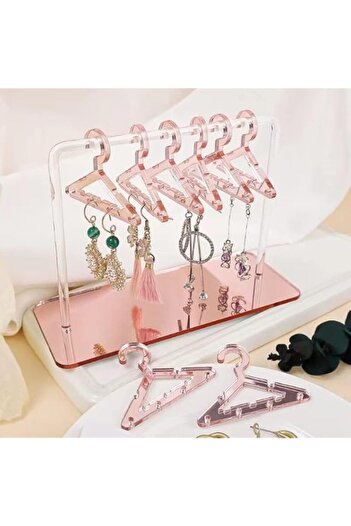 Generic GraGra Acrylic Earring Hanger Rack, Earring Holder Display Stand with 8 Mini Coat Hangers, for Ear