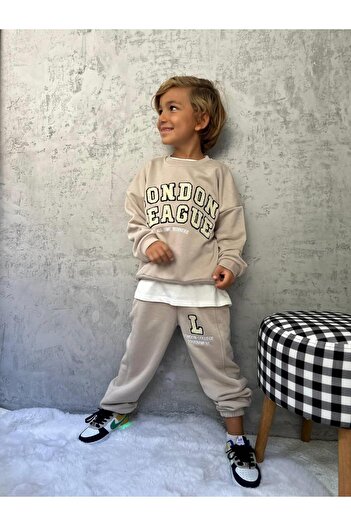 Magu Boys' Cotton London League Printed Tracksuit Set