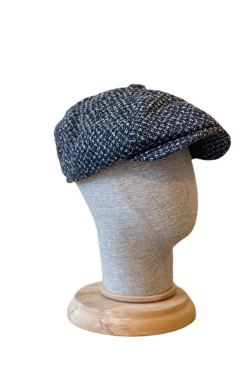 Rupen Kraft Standard Winter Wool British Cap Draped Peaky Blinders Cap Herringbone Cap with Elastic Back