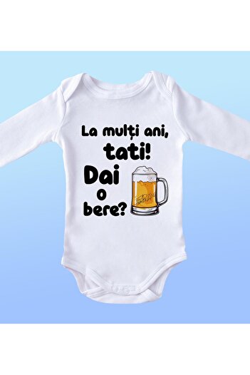 C&A Personalized baby bodysuit – "Happy birthday, Daddy! Can I have a beer?" – funny gift for dads