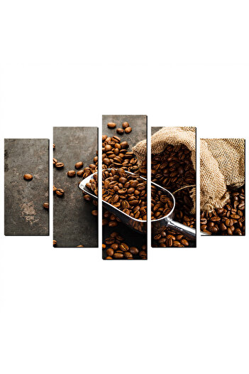 Generic Wall panel - Coffee beans - 1570 - divided into five graduated pieces - 1