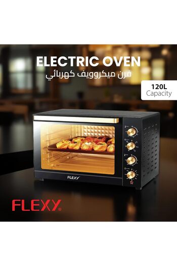 flexy Stainless steel electric oven with rotating grill and grate