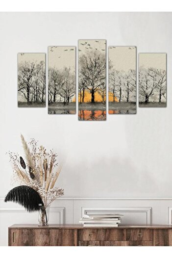 Generic Forest Art Wall Panel - 25522 - Divided into five graduated pieces - 1