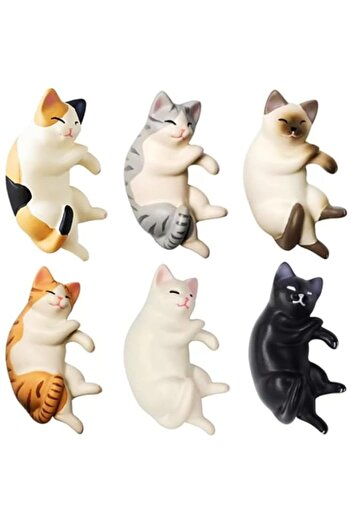Generic Cat Refrigerator Magnets,6 Pack 3D – Fun and Durable Animal Magnets, Strong Magnetic Kitchen, Offic