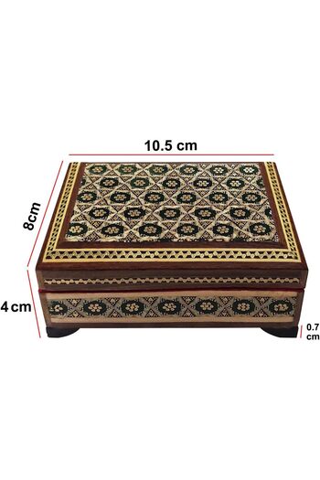 Margoun Handmade Jewelry Box Khatam Decoration Homeware Gift Box Chocolate Box 10.5 * 8 * 4 cm (F)