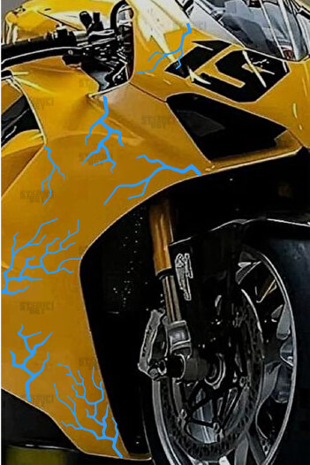 STİCKERCI BEY Autocolant Lightning Bolt 30 x 30 cm Folie tăiată Model universal universal