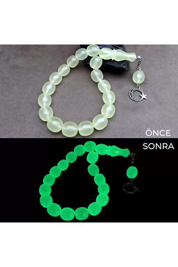 TESBİH ADAM Phosphorescent Cat Eye 17-Piece Rosary