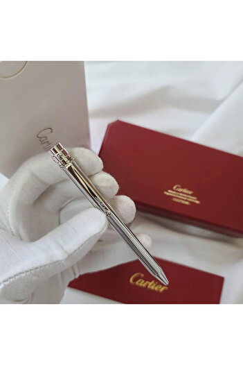 Cartier Cartier Santos pen, silver, slim stripe