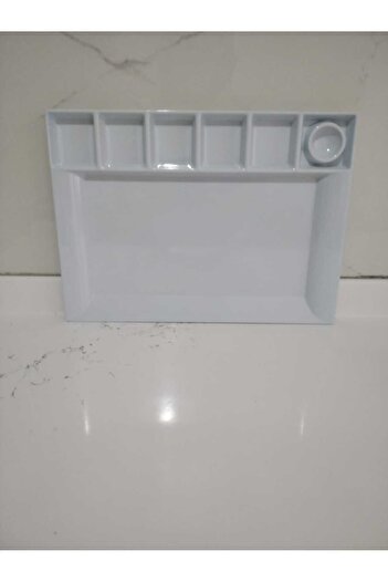 YANPA TİCARET Breakage-Resistant 36/26 cm Serving Breakfast and Dessert Plate with Side Compartment. First-Class Melamine.