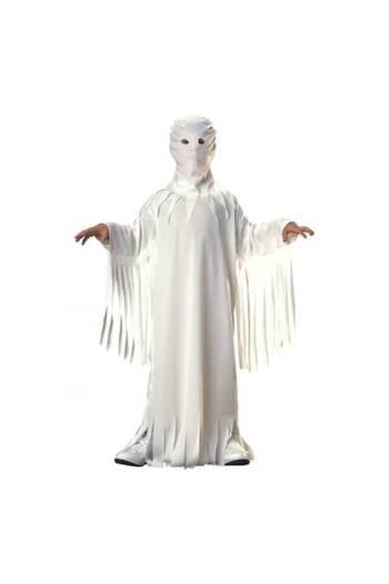 MASHASHOP Complete Ghost Costume for Children, Halloween, White, 5 Years - 6 Years