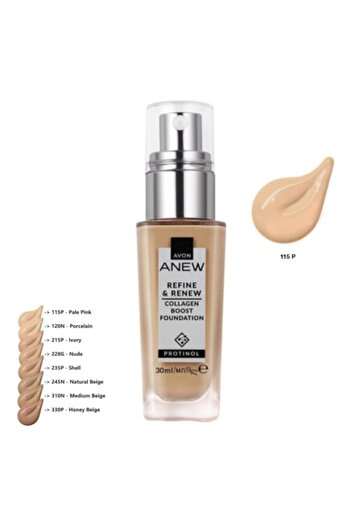 AVON Fond de ten Anew Refine & Collagen Boost, Avon, 115P - Pale Pink, 30 ml