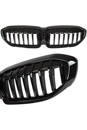 AutoUp BMW 3 Series G20 G21 Double Grilles, 2018-2022 - Gloss Black