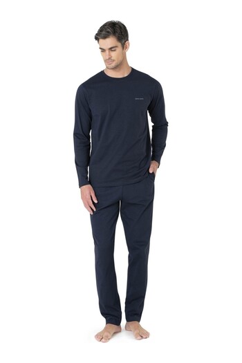 Pierre Cardin Striped Robdöşambr Combed Cotton Pajama Set 3-Piece Dowry Set 5630