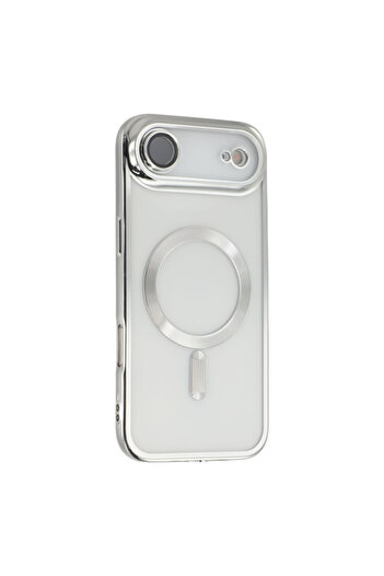 OEM MagSafe Magnetic Case iPhone 17 Air – Transparent Camera Glass Protection, Charging Silver