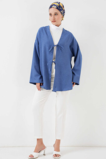alita butik Linen Hijab Kimono