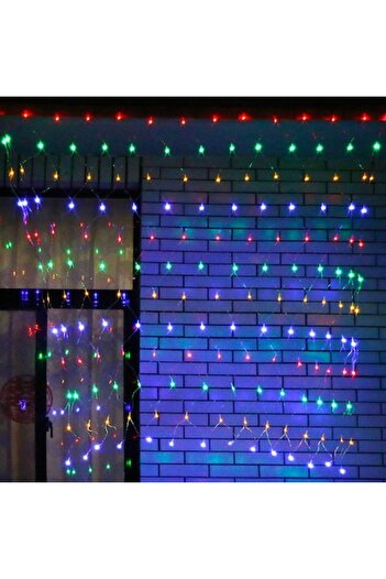 GOLD MARKET Christmas Net Installation, 2 m x 2 m, 160 LEDs, Multicolor, transformer with 8 light effects