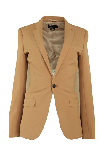 ASOS Camal Brown Jacket - XL, Brown, 63% polyester 33% viscose 4% elastane