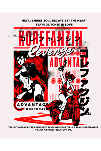 Korefanzin Japanese Vengeance Style Anime Black Basic Sweatshirt Hoodie
