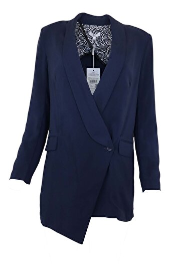 SELECTED Jachetă Bessie Bleumarin - L, Albastră, Poliester 97% Spandex 3%
