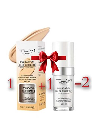 TLM Liquid foundation is full coverage that changes color to suit different skin tones and conceals imperfections.