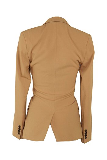 ASOS Camal Brown Jacket - XL, Brown, 63% polyester 33% viscose 4% elastane