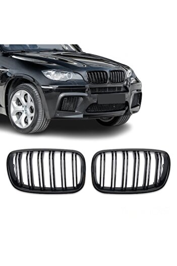 AutoUp Double grilles for BMW X5 E70, 2007-2013 Glossy Black