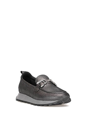 Mammamia D25Ka-7055 Women's Genuine Leather Casual Shoes Platinum