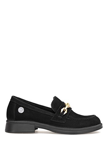 Mammamia D25Ka-725 Women's Genuine Nubuck Leather Casual Shoes Black