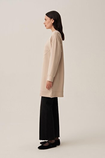 ALLDAY Stone-Soft Textured Embroidered Sweatshirt