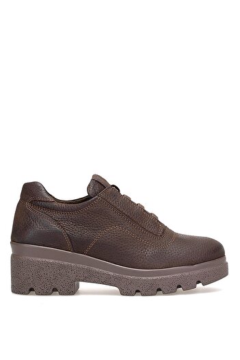 Mammamia D25Ka-3740 Women's Genuine Nubuck Leather Casual Shoes Cocoa
