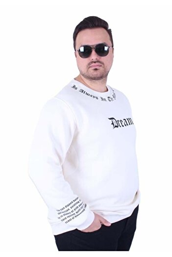 Starbattal Large Size Crew Neck 3Ip Sweat Dream 25715 Beige